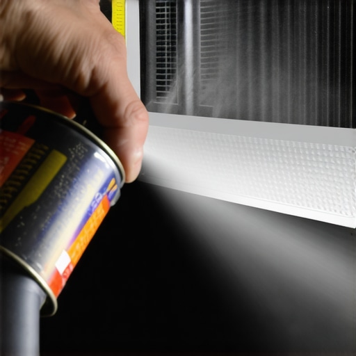 A person cleaning dust from a projector intake vent using compressed air to prevent overheating.