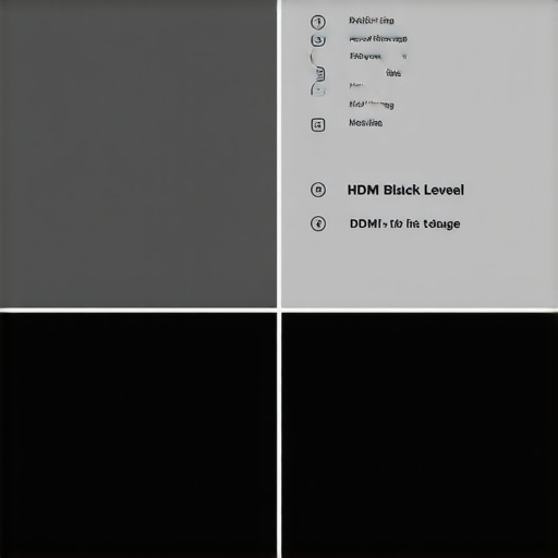 A split screen showing the visual difference between incorrect and correct HDMI black level settings on a 4K TV.