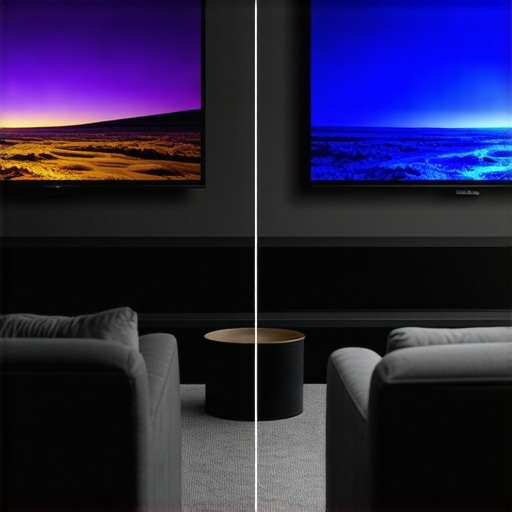 A side-by-side visual showing how color temperature affects shadow depth and black levels on a home theater display.