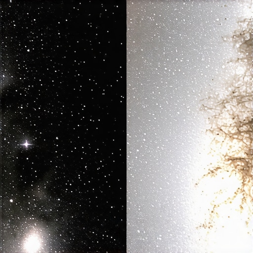A split screen showing a TV with black crush losing star details versus a properly calibrated screen showing fine celestial highlights.
