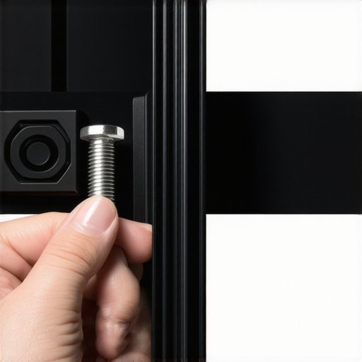 A technician comparing a proper M8 VESA screw with an incorrect thin screw for a TV wall mount.