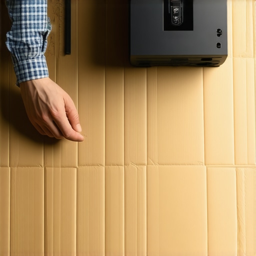Creating a Projector Mounting Template Step-by-step process of tracing a projector onto cardboard to create a mounting template for ceiling installation.