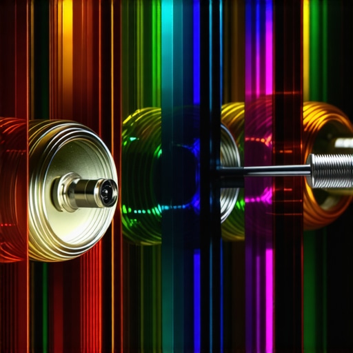 Close-up of a projector color wheel motor being lubricated with a needle applicator