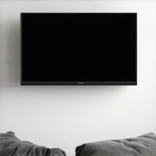 Display thermal management and airflow gap Close-up of TV vents on a wall mount showing essential airflow clearance.