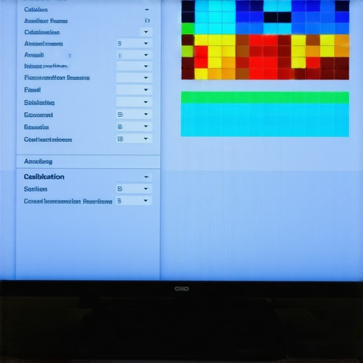 Expert Display Calibration and Settings Interface Close up of a television menu showing advanced picture calibration settings for HDR and motion smoothing.