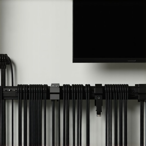 How to organize gaming cables behind a wall-mounted TV
