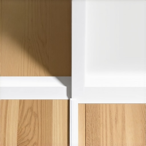 Applying adhesive flat speaker wire to the edge of a wood floor