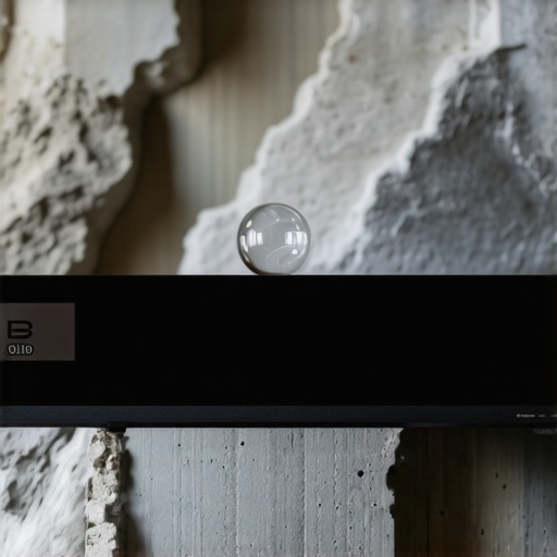 Maintaining a level TV mount on masonry Checking the level of an OLED TV on stone