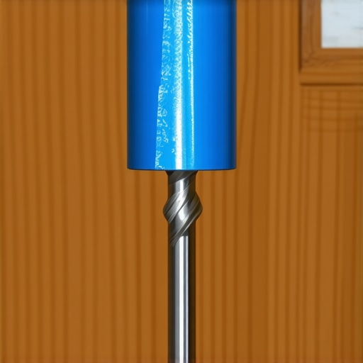 Marking Drill Bit Depth for TV Mounting Hand holding a drill with a tape marker on the bit to prevent drilling too deep into a wall stud.
