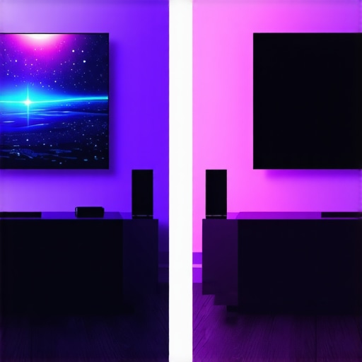 Mini-LED Blooming vs OLED Black Levels Comparison of backlight blooming on Mini-LED and perfect black levels on OLED screens.