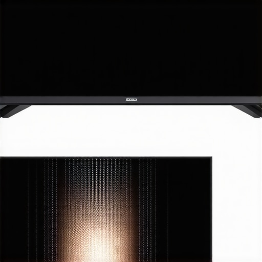 Visual example of local dimming artifacts and blooming on a digital display screen.