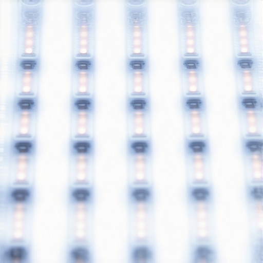 A detailed macro view of Mini LED backlighting zones.