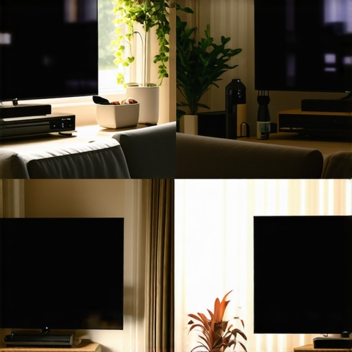 A side-by-side comparison of Mini-LED and OLED TV screens in a brightly lit room showing how each handles reflections.