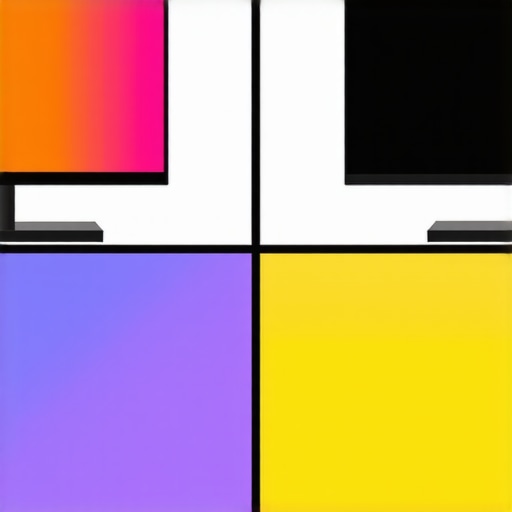 Mini LED vs OLED Brightness Comparison Comparison of display brightness between Mini LED and OLED technology in a well-lit living room.