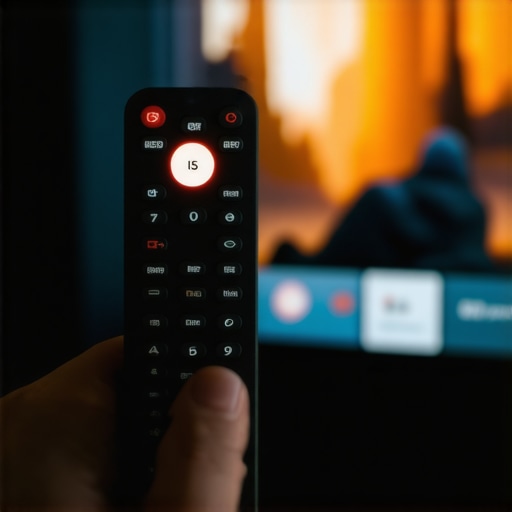 TV remote navigating the motion settings menu to turn off the soap opera effect.