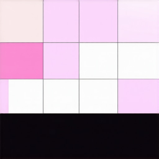 Close up of an OLED screen showing a calibration grid with a slight pinkish hue on white backgrounds.