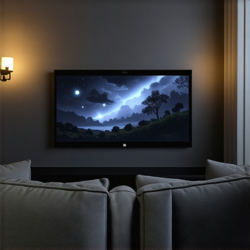 A projector setup in a room with dark walls to maximize image contrast