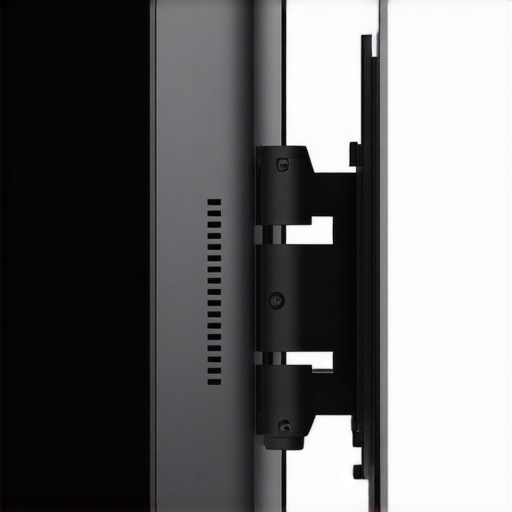Close-up of Mini LED TV back panel and wall mount spacers