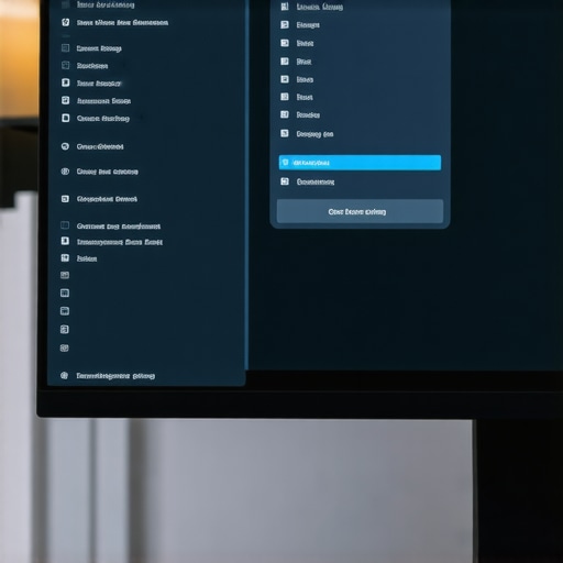 A photo of an OLED monitor screen showing the GPU control panel and display settings for refresh rate stability.