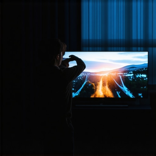 Optimizing Room Lighting for OLED Performance Controlling sunlight reflection on an OLED TV screen in a living room.