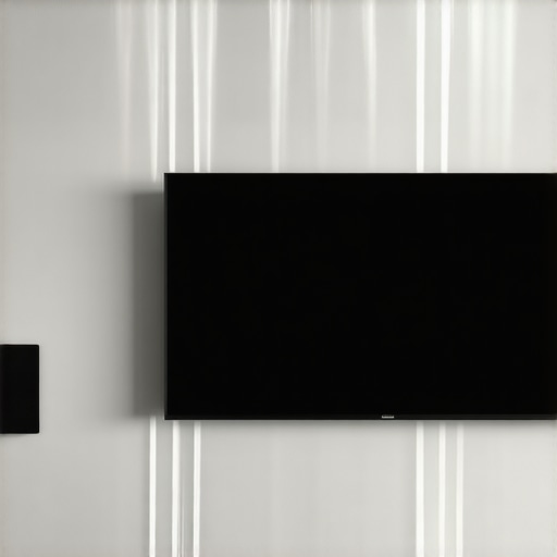 Close-up of a TV wall mount showing the necessary gap for airflow and heat dissipation.