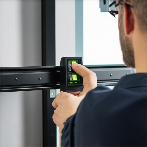 Precision leveling for large 8K displays A comparison of leveling tools being used on a TV wall mount bracket.