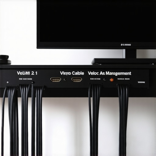 Professional Cable Management for Home Theater Organized HDMI cables behind a wall mounted television