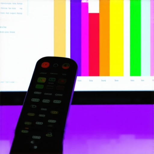 A colorimeter being used to calibrate a high-end display screen for color accuracy.