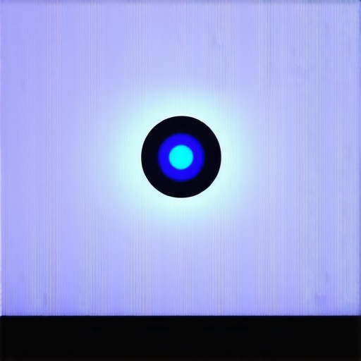 Professional Color Calibration Tool in Action A colorimeter device measuring the screen accuracy of an OLED television in a dark room.