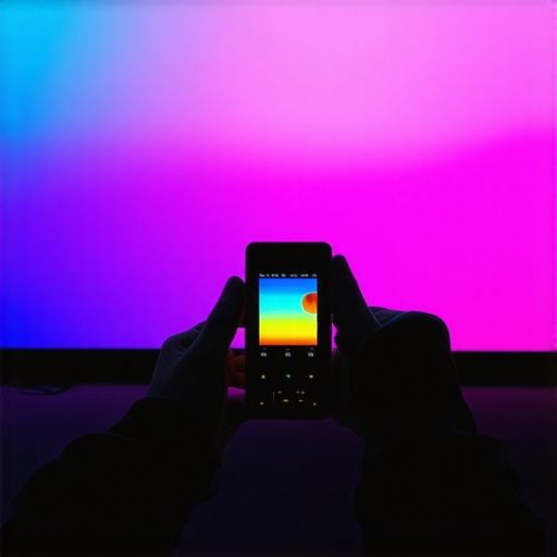 Professional Display Calibration in Action Technician using a colorimeter to calibrate an OLED TV for color accuracy.