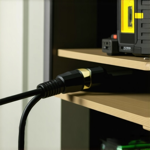 A technician using professional tools to maintain a high-end home theater display setup.