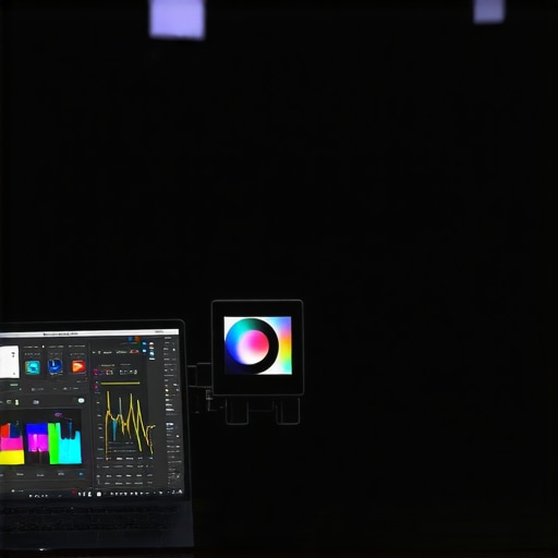 Professional OLED Calibration Setup A colorimeter being used to calibrate a high-end OLED display