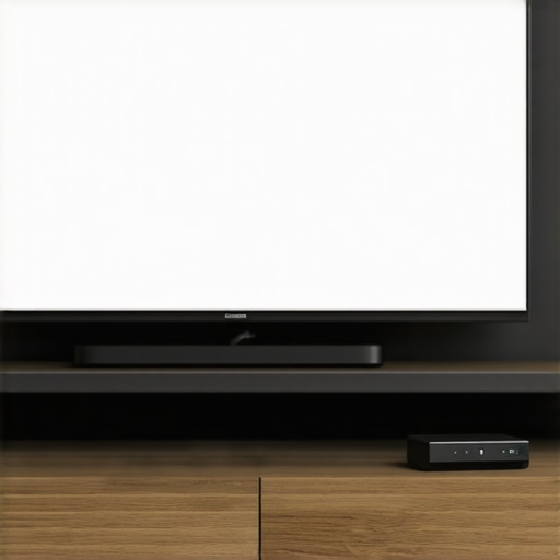 OLED television displaying white test pattern for color calibration