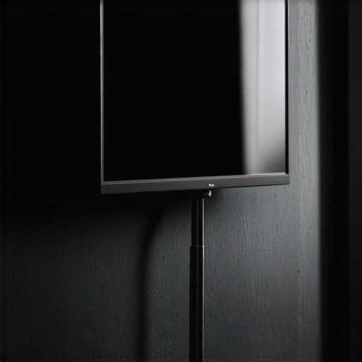 Professional OLED Wall Mount Setup Close up of a professionally mounted OLED TV with ambient lighting and clean cable management