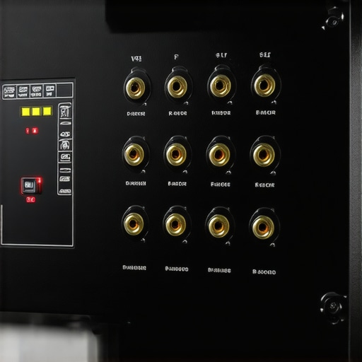 Professional Power Conditioner for Home Theater Stability A high-end power conditioner showing voltage readouts for display protection