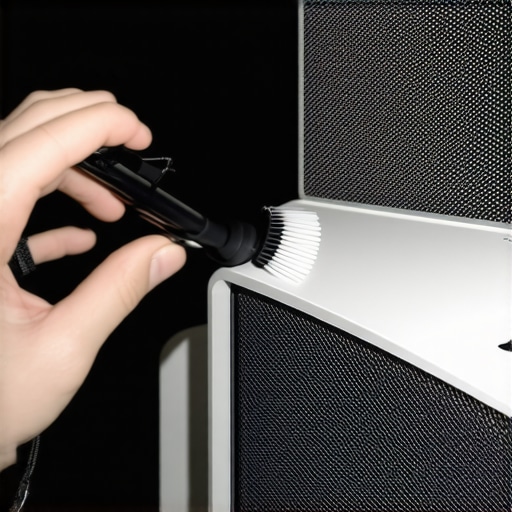 Cleaning a projector air filter to prevent overheating and maintain image quality.