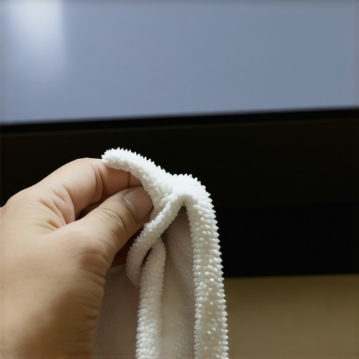 Professional Projector Lens Cleaning A person cleaning a projector lens with a microfiber cloth