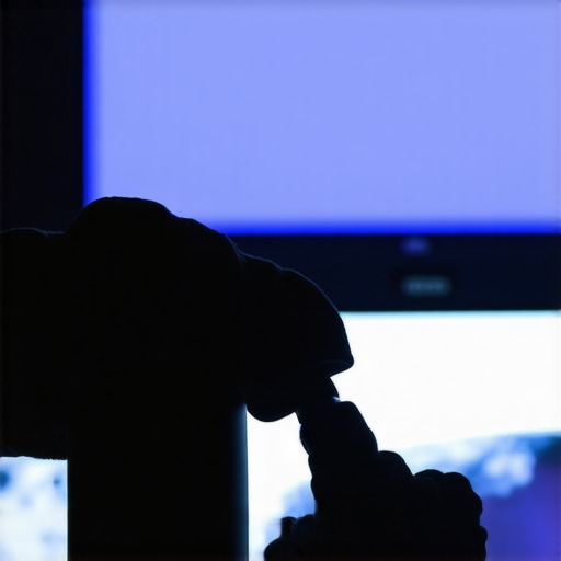 Close-up of cleaning a professional projector lens with specialized tools
