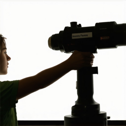 Professional Projector Lens Maintenance Close up of a technician cleaning a home theater projector lens with a rocket air blower.