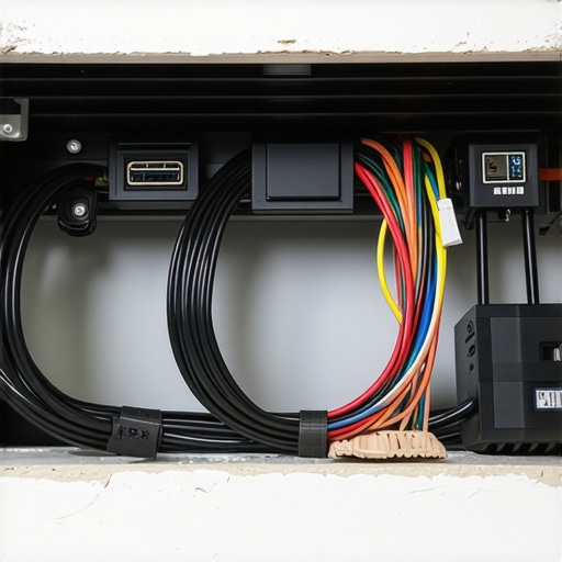 Professional Recessed Media Box Installation Hiding a TV power brick inside a recessed wall box for a clean setup.