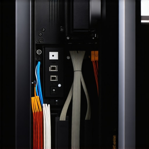 Professional Recessed Media Box Installation Recessed wall box with cables behind a TV