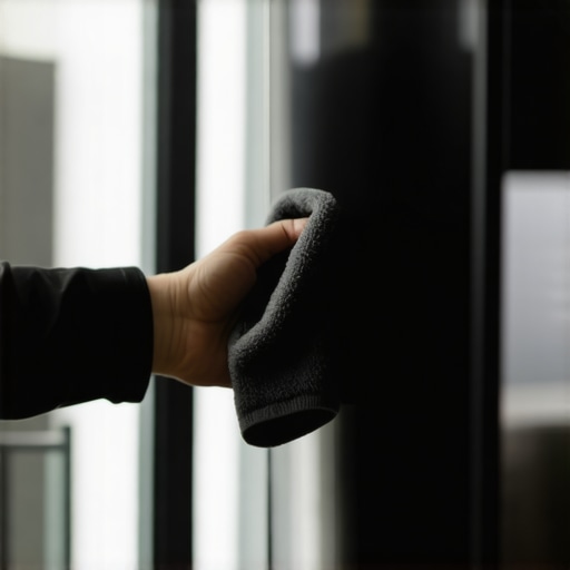 Professional Screen Maintenance Techniques Cleaning an OLED TV screen with a microfiber cloth