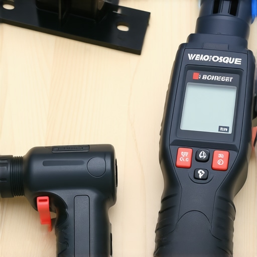 Professional Tools for TV Mounting Maintenance A torque wrench and laser level used for maintaining and installing home theater wall mounts.