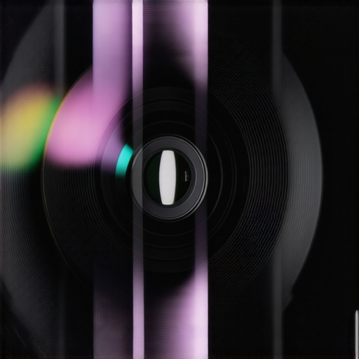 Close up of a projector lens showing internal glass elements and shift mechanism