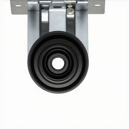 Close-up of rubber isolation washers on a projector ceiling mount