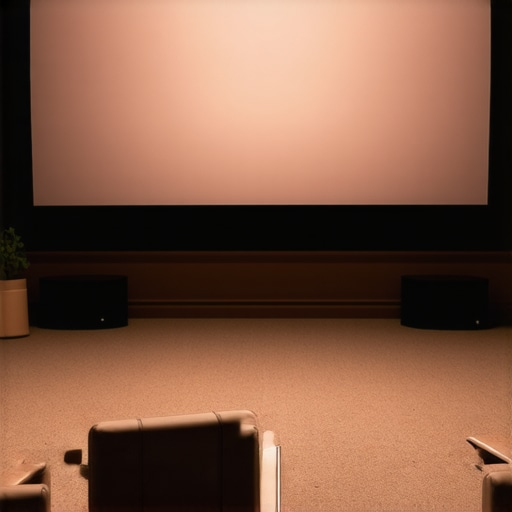 Close up of a projector screen showing waves and light distortion in a dark room.