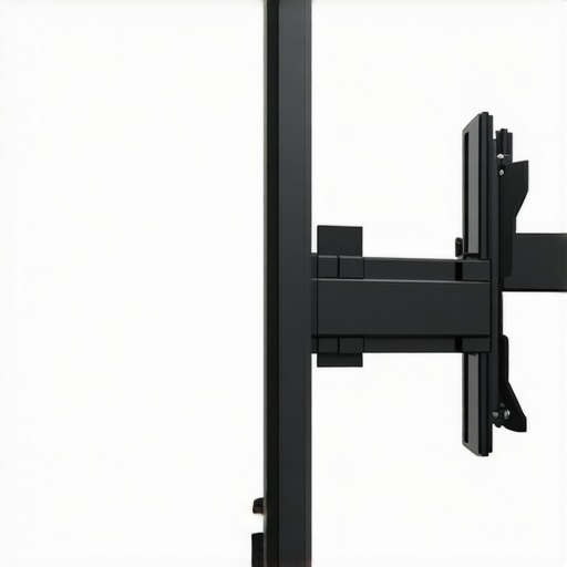 Side view of ultra-thin OLED TV on a low-profile wall mount.