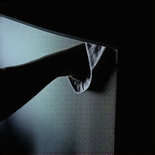 Cleaning a thin OLED screen with a microfiber cloth