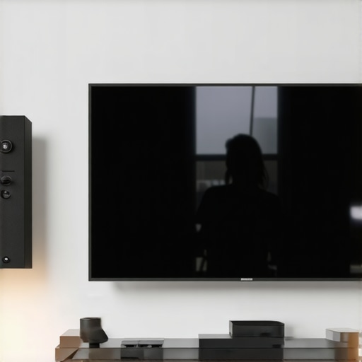 Proper TV Mounting for Airflow and Contrast A demonstration of a correctly mounted OLED TV with space for ventilation and bias lighting.