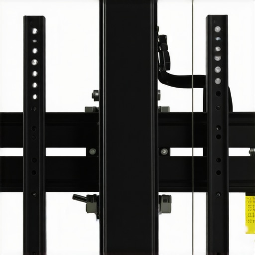 Rubber Gaskets for Mirror Mounting Close up of a TV mount bracket with a protective rubber gasket on a mirror.